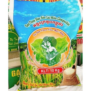  Gạo Lài Miên Campuchia cô gái  10kg  Cơm Dẻo ngọt và dai cơm 