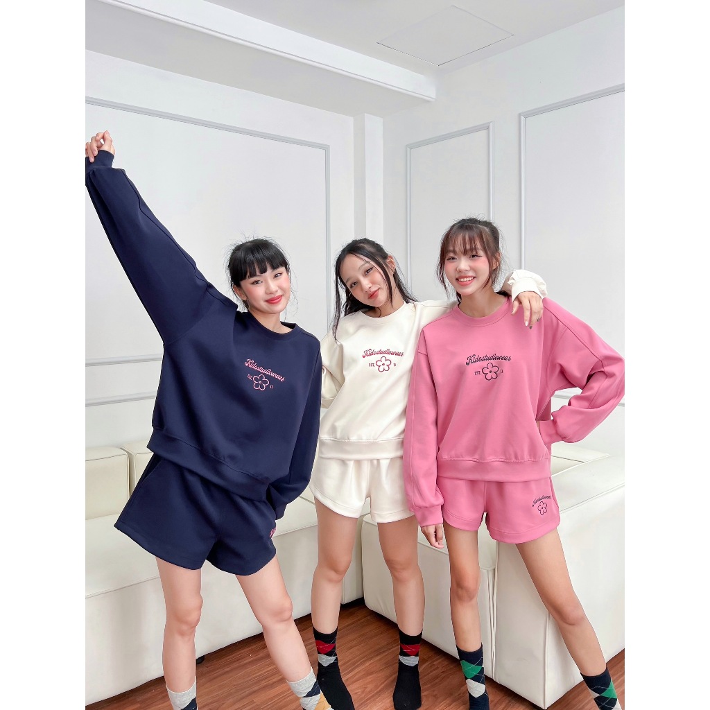 Set áo sweater + quần shorts WARMISH SET