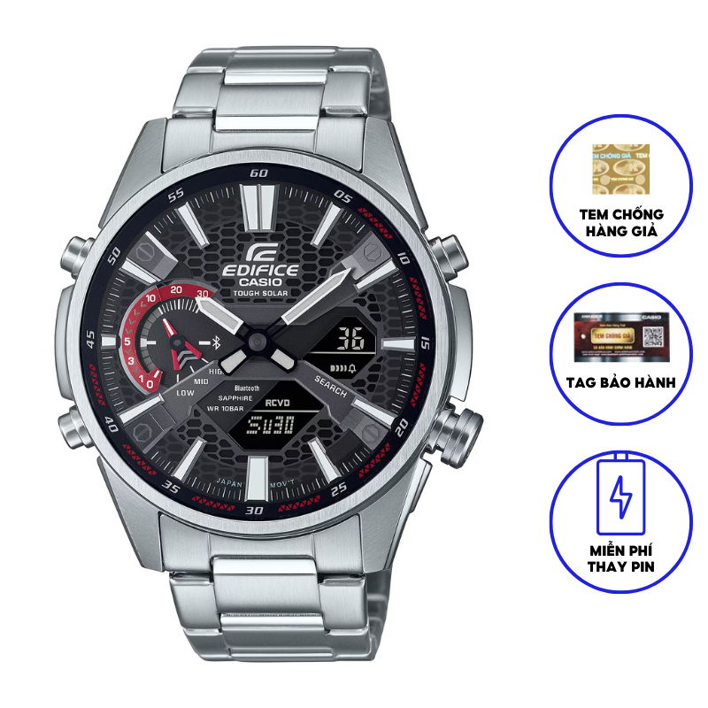 Đồng Hồ Nam Dây Kim Loại Chính Hãng Casio EDIFICE ECB-S100D-1ADF