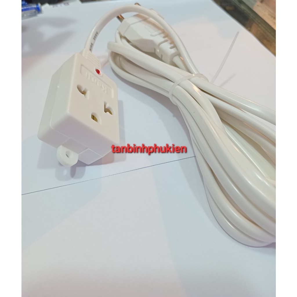 Ổ cắm chia 3 lỗ liền dây Kenji dài 3 mét
