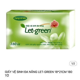 Giấy Vệ Sinh Let Green Khổ 18*21Cm