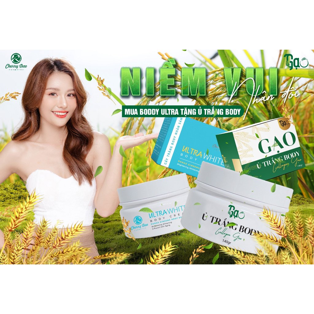 Kem body trắng da Siêu trắng Không lộ vân kem Siêu thấm trong 5 giây Body Ultra White