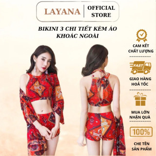 Bikini 2 mảnh LAYANA set đồ đi biển màu đỏ sexy, áo có đệm ngực_LAYANA STORE