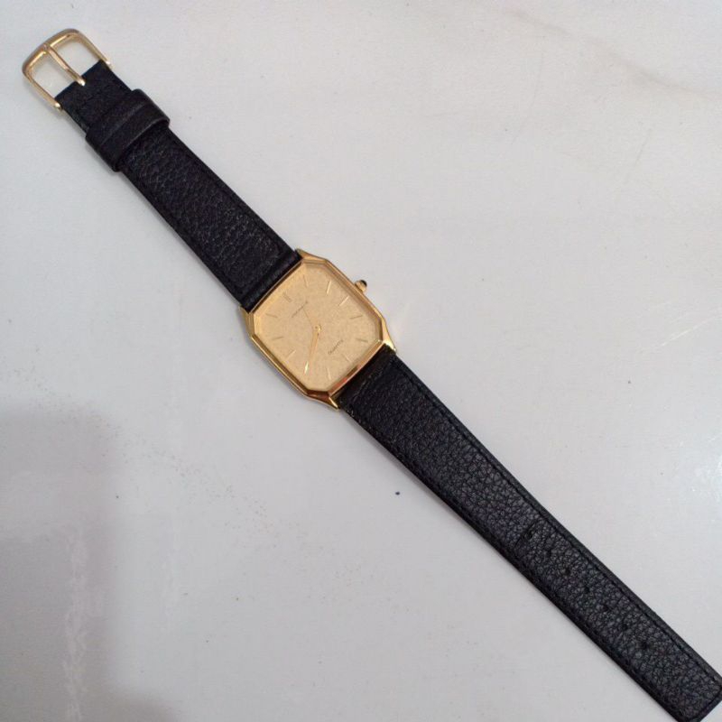 Đồng hồ si nhật nam nữ mặt vuông tank dây da hiệu IMPERIAUDE mạ vàng độ mới cao 94%