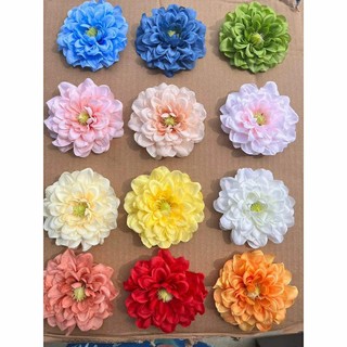 Đầu bông cúc thược dược tràm . hoa giả trang trí size 10cm