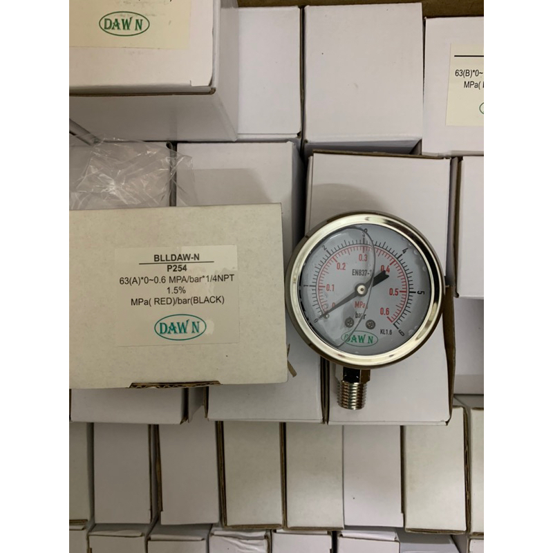 đồng hồ áp suất có dầu inox