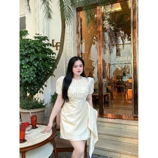 ĐẦM BIGSIZE REN CHÉO VẠT DỰ TIỆC (L-2XL)