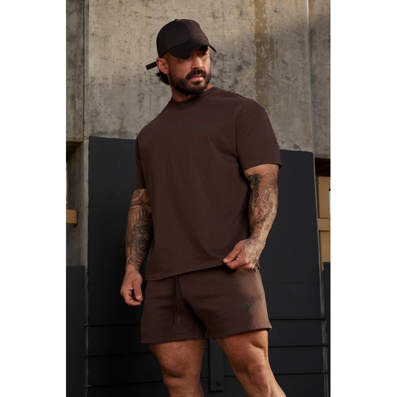 Áo thun oversize thể thao YOUNG LA sau lưng vải cotton