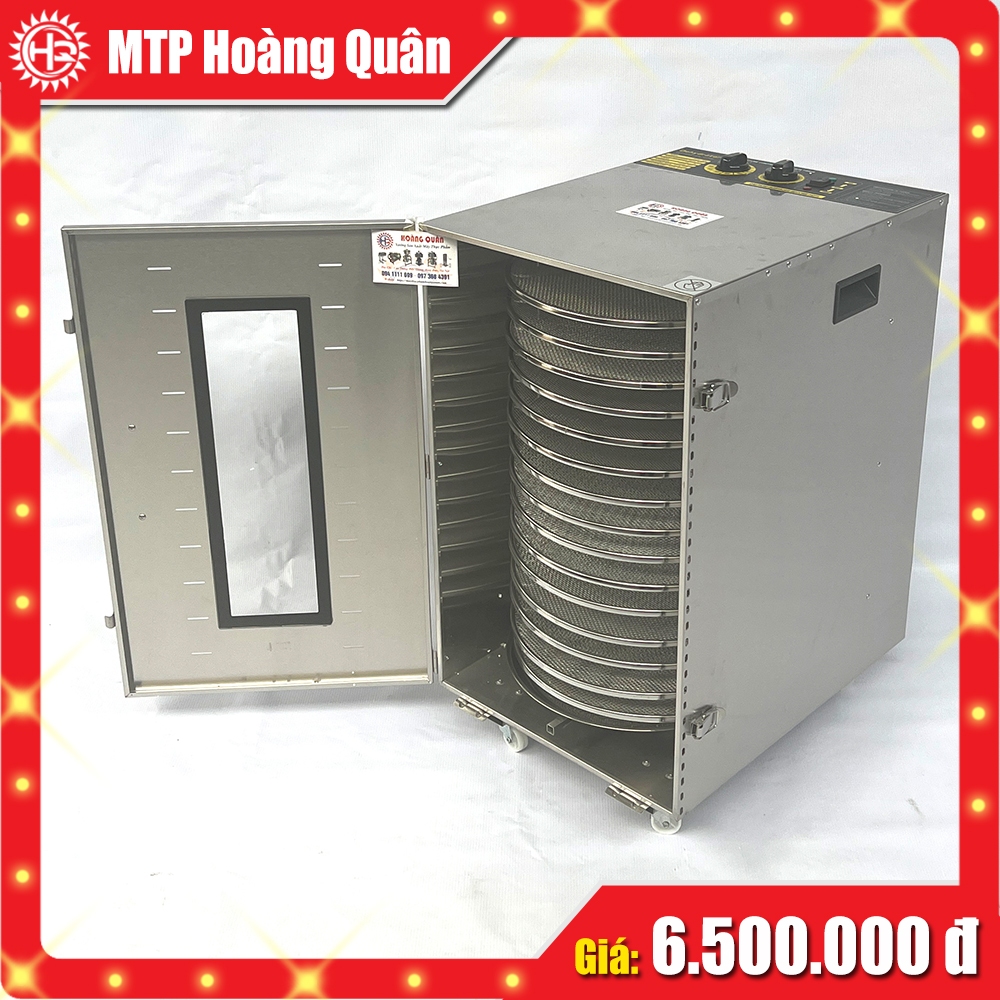 Máy sấy hoa quả, sấy thực phẩm, dược liệu, hải sản 16 KHAY XOAY