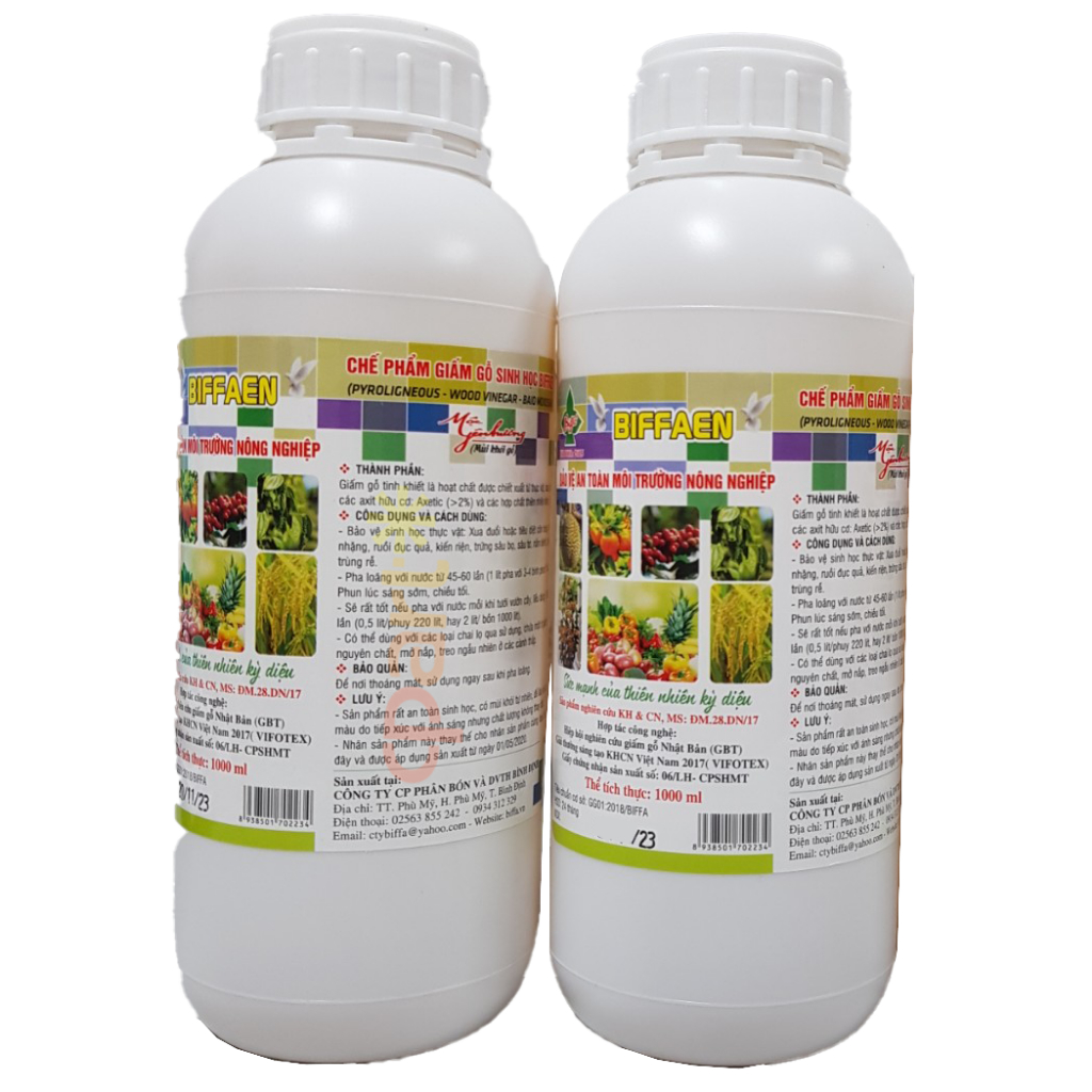 Giấm gỗ hữu cơ nguyên chất Biffaen-1000ml
