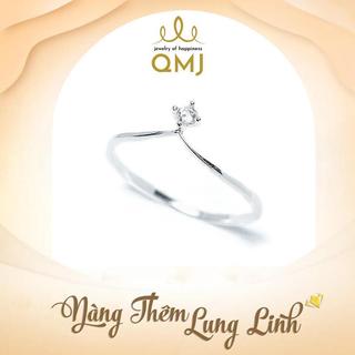 Nhẫn Bạc Nữ Đẹp Qmj Q049 Vương Miện Đính Đá Bản Mỏng Sang Trọng, Thời Trang Phụ Kiện Trang Sức Bạc 925 Cao Cấp