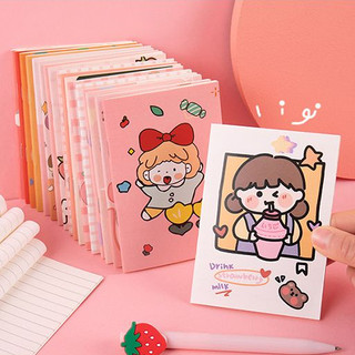 🍟mujicici🍟Sổ Tay Mini Sổ Ghi Chép Mini A7 Dòng Kẻ Ngang Họa Tiết Dễ Thương