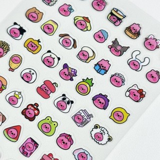 Set 56 sticker loopy và shin mini dán nail đa năng hình dán trang trí