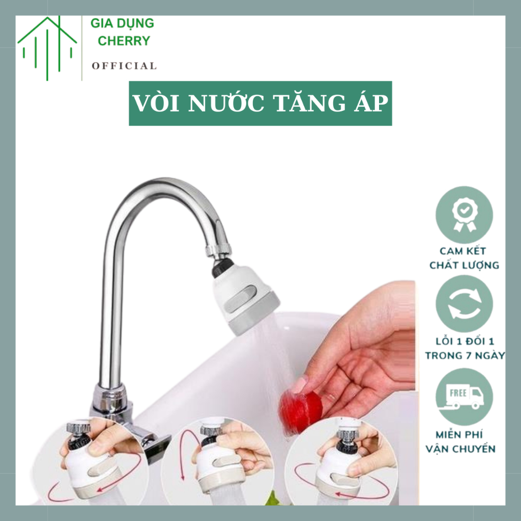 Vòi tăng áp rửa chén 3 Chế Độ đường kính ống vòi nước 2cm,Đầu Vòi Nối Rửa Chén Bát Tăng Áp  -AA1