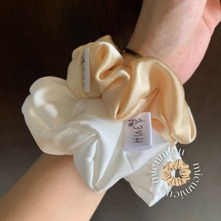 Cột tóc scrunchies handmade lụa satin mềm chun co giãn bảo vệ tóc S1010
