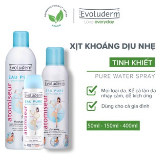 Xịt khoáng Evoluderm dưỡng ẩm, làm dịu da cho làn da mềm mại (50ml, 150ml, 400ml)