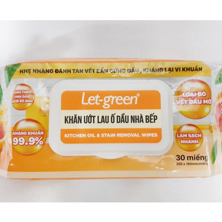 Khăn Ướt Lau Ố Dầu Nhà Bếp Cao Cấp Let-green