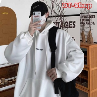 Áo hoodie nam nữ SPACE STAR áo chất nỉ basic form rộng phong cách Hàn Quốc có nón ba màu - dt_shop M00