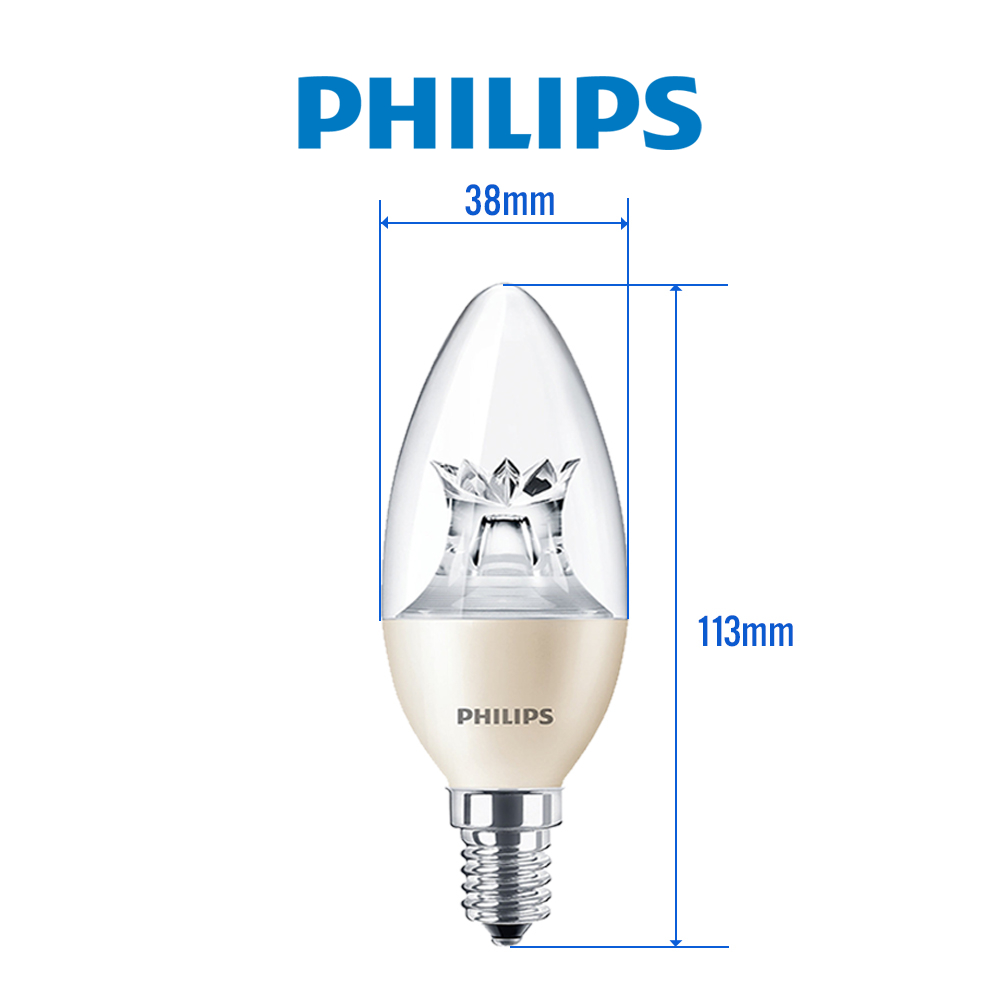 Bóng đèn LED nến Philips MAS LEDcandle DT 4-25W E14 B38 CL (01 bóng)