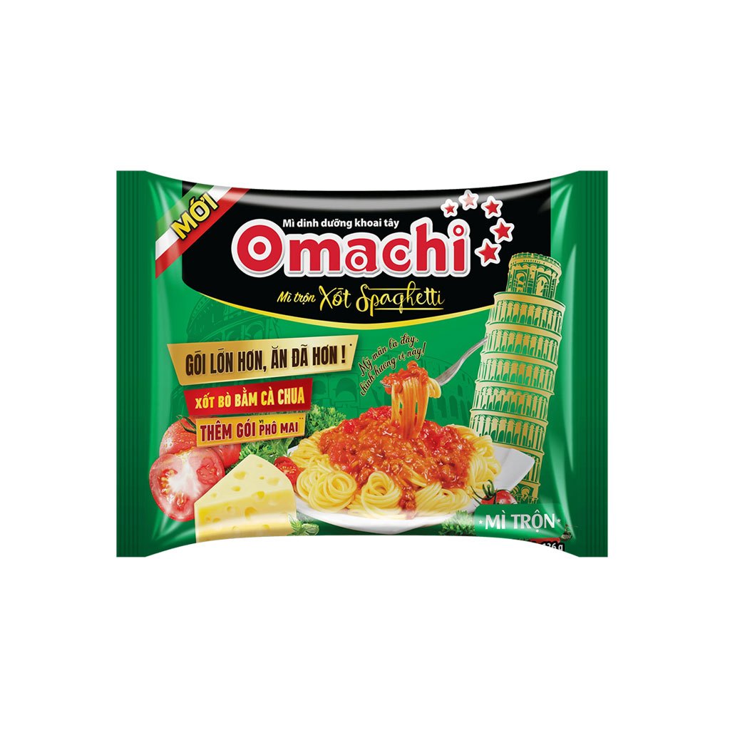 Thùng 30 gói mì trộn Omachi xốt Spaghetti 90g