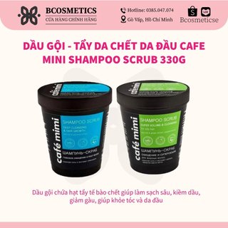 Tẩy da chết da đầu cafe mimi shampoo scrub volume làm sạch sâu, ngừa tóc bết 330g