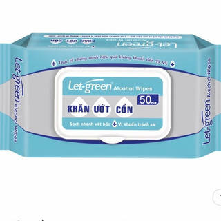 Khăn ướt cồn let-green gói 50 miếng
