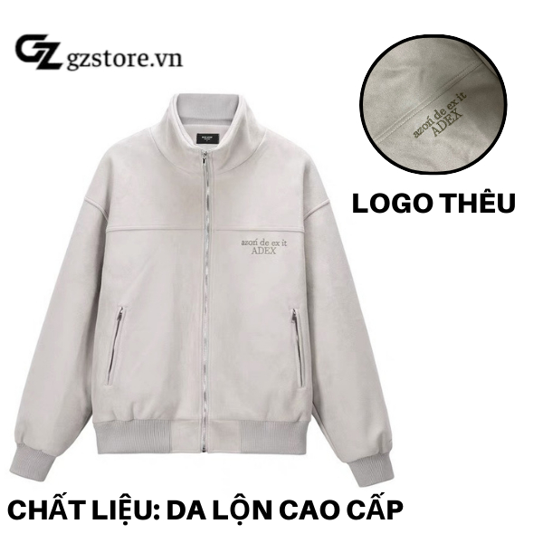 Áo khoác bóng chày cố đứng chất da lộn lót gió họa tiết logo thêu mặt trước sau nam nữ cao cấp unisex chất dày dặn chuẩn