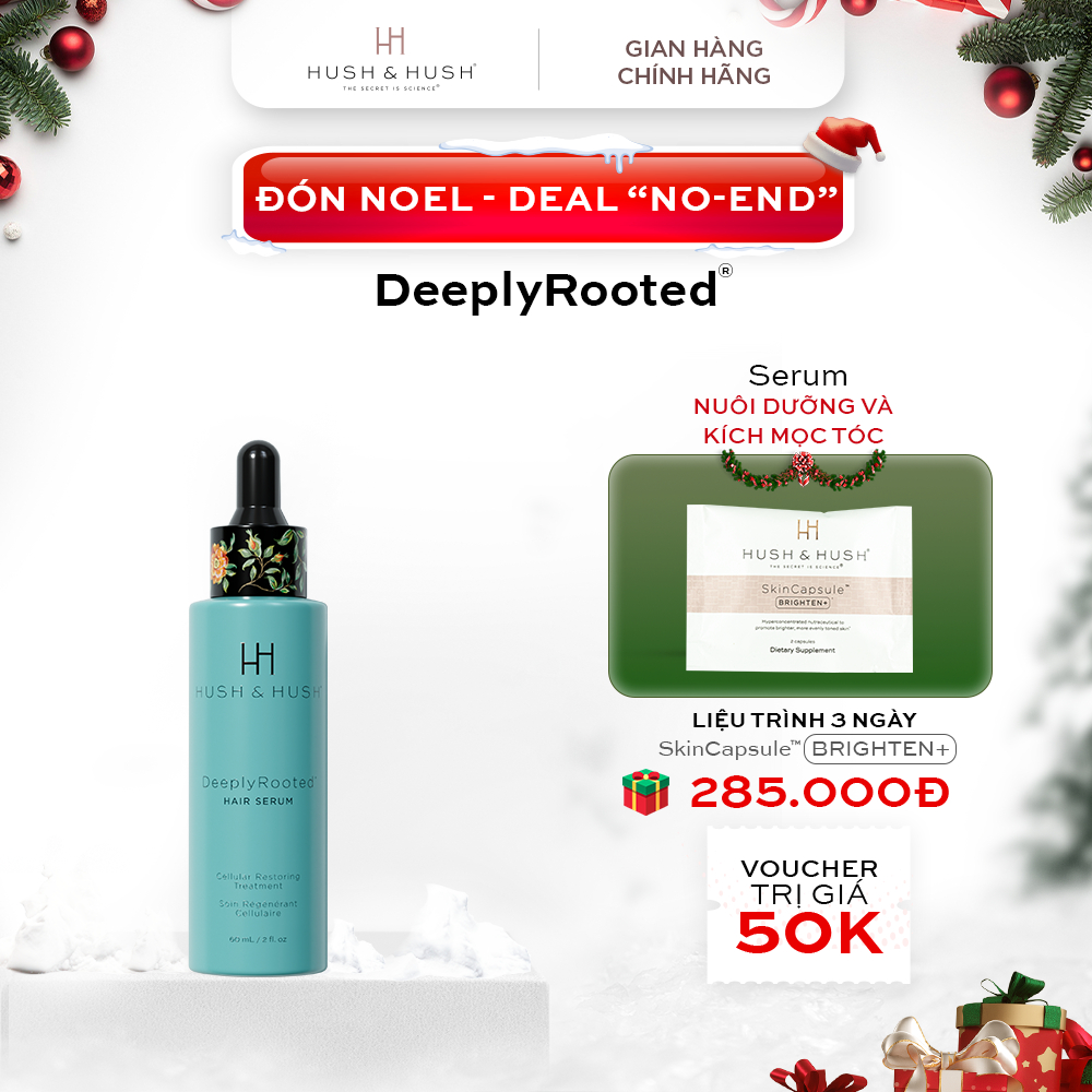 Tinh Chất Nuôi Dưỡng Tóc Và Kích Thích Mọc Tóc - HUSH & HUSH DeeplyRooted Hair Serum 60ml