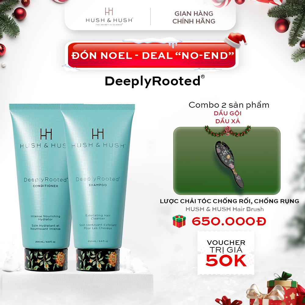 Combo Dầu Gội Và Dầu Xả - HUSH & HUSH DeeplyRooted