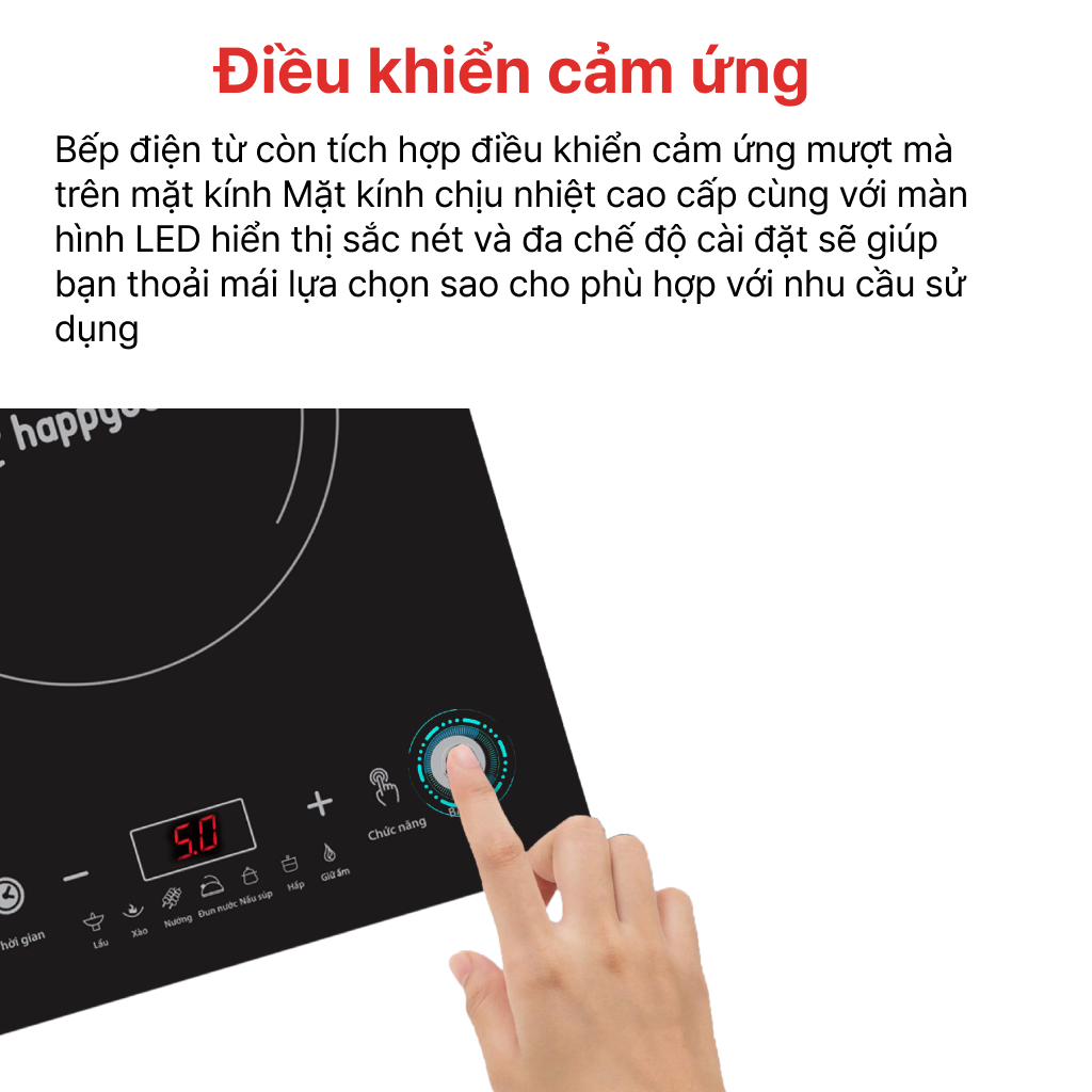 Bếp từ đơn cảm ứng HAPPYCOOK, HSI-200CB