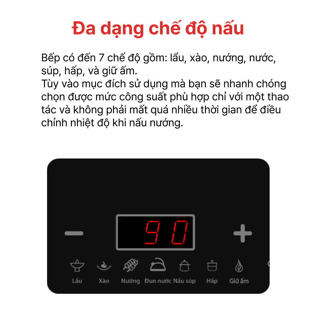 Bếp từ đơn cảm ứng HAPPYCOOK, HSI-200CB