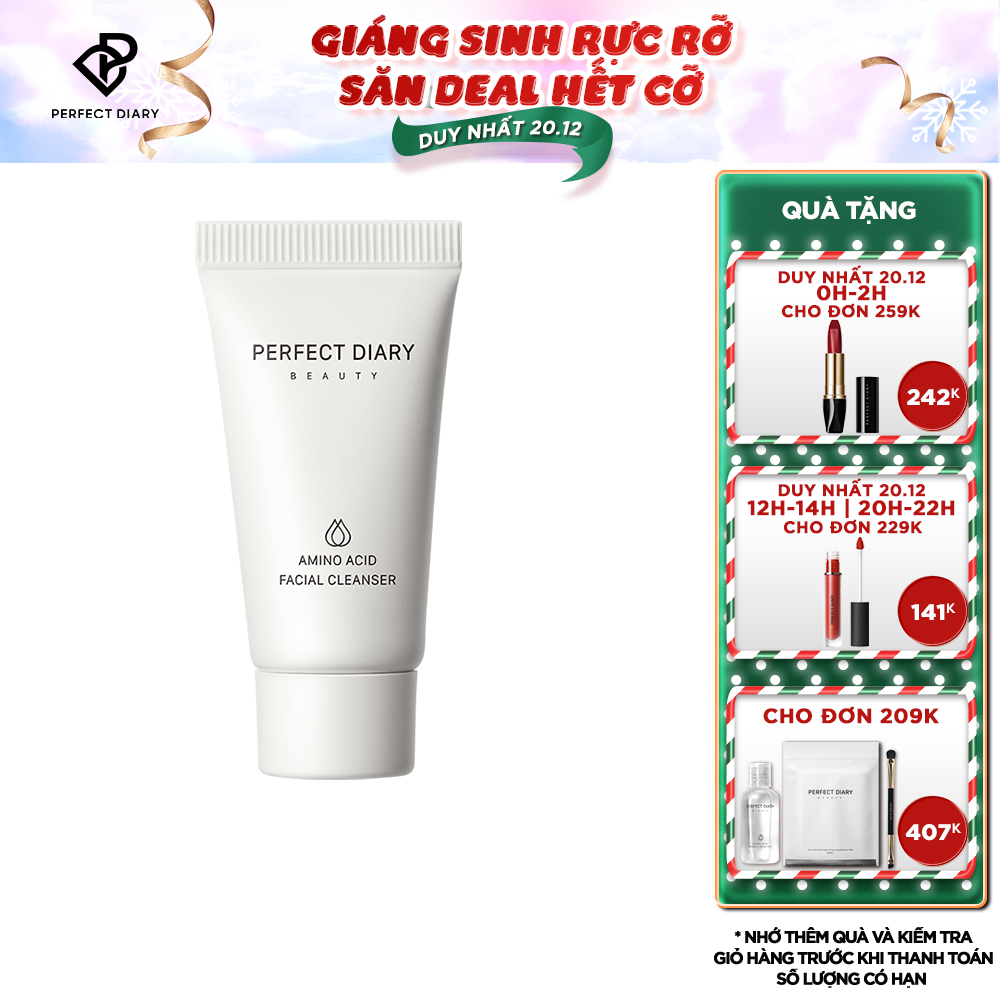 Sữa Rửa Mặt Perfect Diary Axit Amin Tạo Bọt Dịu Nhẹ Cho Da Nhạy Cảm Bảo Vệ Làn Da 20ML