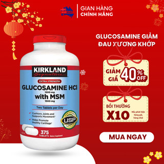 Viên uống bổ xương kirkland glucosamine hcl 1500mg with msm 1500mg 375 viên