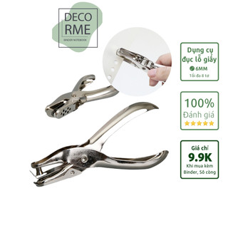 DecorMe Bấm giấy 5 lỗ Decorme 0.6mm, đục giấy sổ còng A4 B5 A5 làm sổ tay, sổ planner