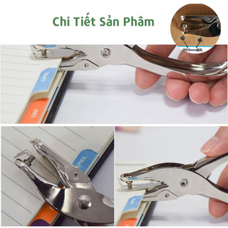 DecorMe Bấm giấy 5 lỗ Decorme 0.6mm, đục giấy sổ còng A4 B5 A5 làm sổ tay, sổ planner