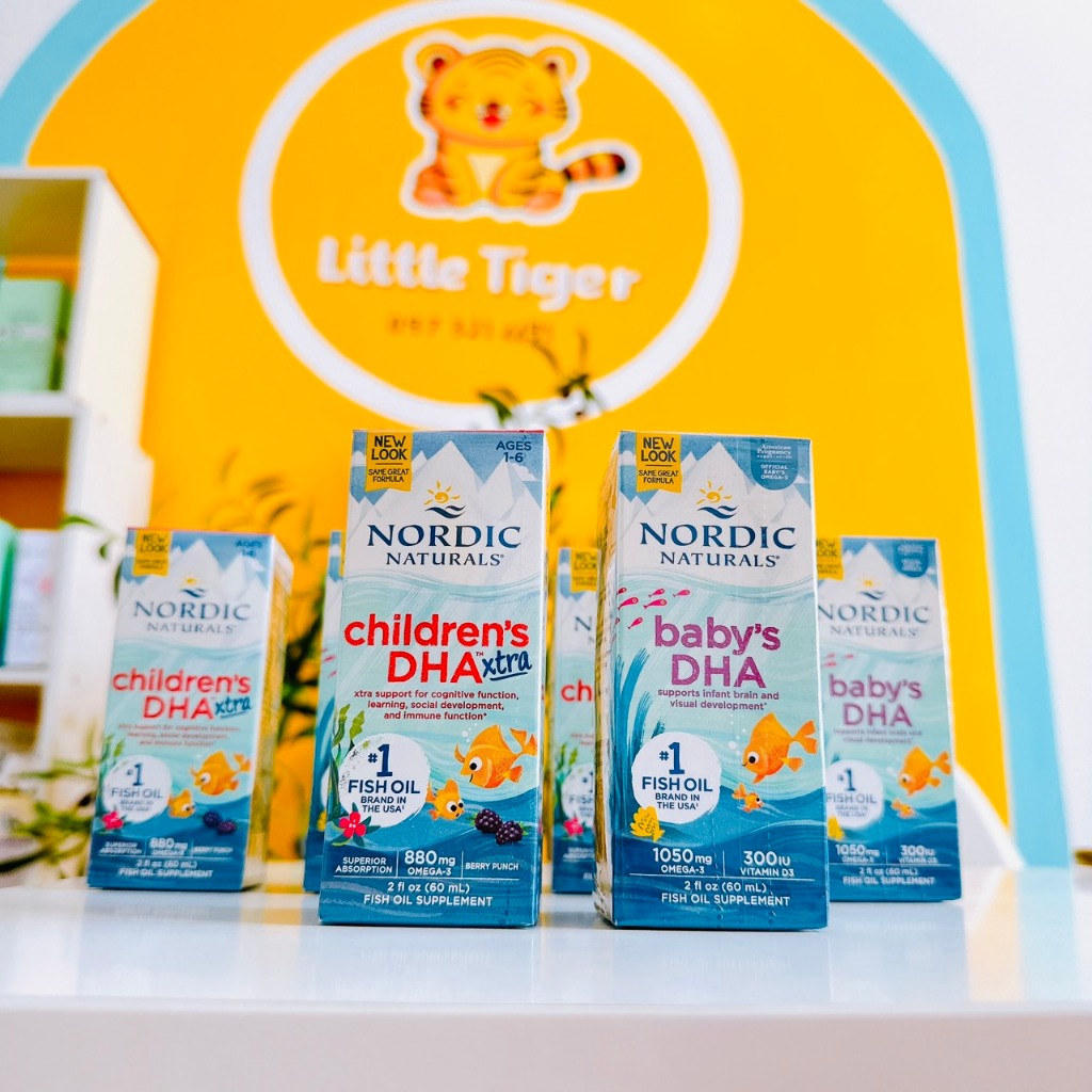 BABY'S DHA Drop / Children DHA Extra Nordic Natural's Bổ sung Omega3 và Vitamin D3 Cho Bé từ 0-6 tuổi Chai 60ml