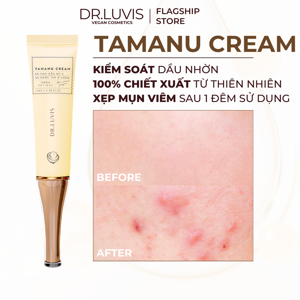 Kem chấm mụn Tamanu Cream hỗ trợ giảm mụn viêm và mờ thâm hiệu quả
