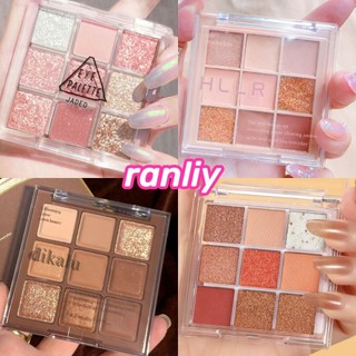 Bảng phấn mắt DIKALU màu ánh nhũ tone hồng cam trang điểm chuyên nghiệp,Bảng mắt nội địa trung