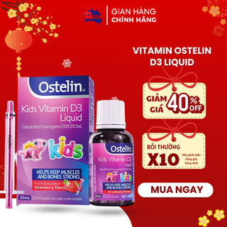 Vitamin Ostelin D3 Liquid, Úc phát triển xương và răng cho trẻ từ 6 tháng đến dưới 12 tuổi