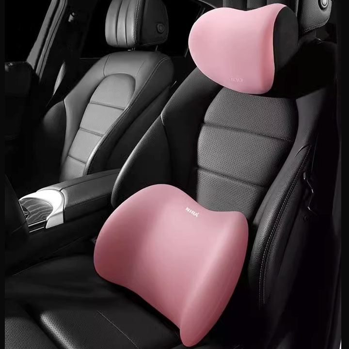 Bộ gối đựa đầu tựa lưng cao su non Niracp cho ghế xe ô tô, ghế văn phòng