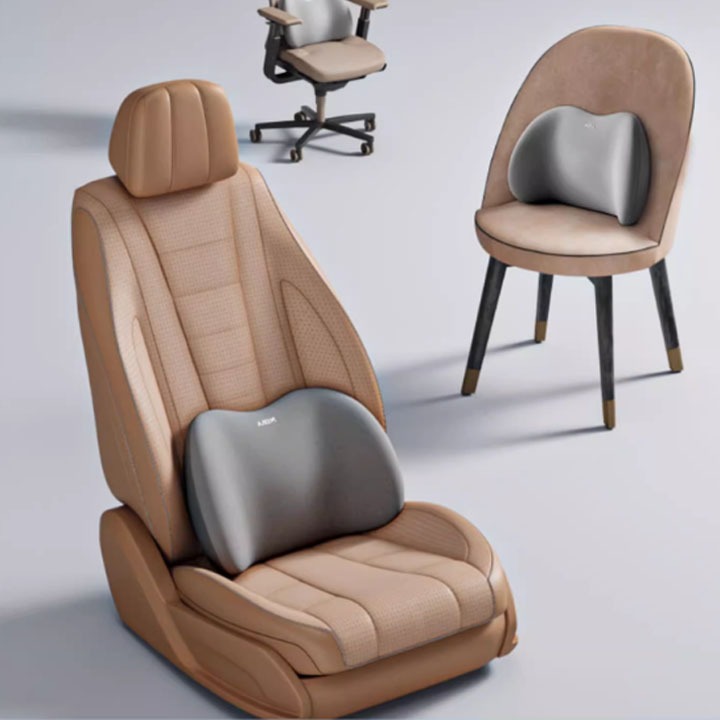 Bộ gối đựa đầu tựa lưng cao su non Niracp cho ghế xe ô tô, ghế văn phòng