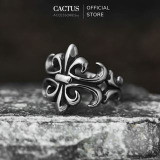 Nhẫn Nam Titan Không Gỉ Cactus Accessories Chrome Hearts Phong Cách Cá Tính Trang Sức Unisex