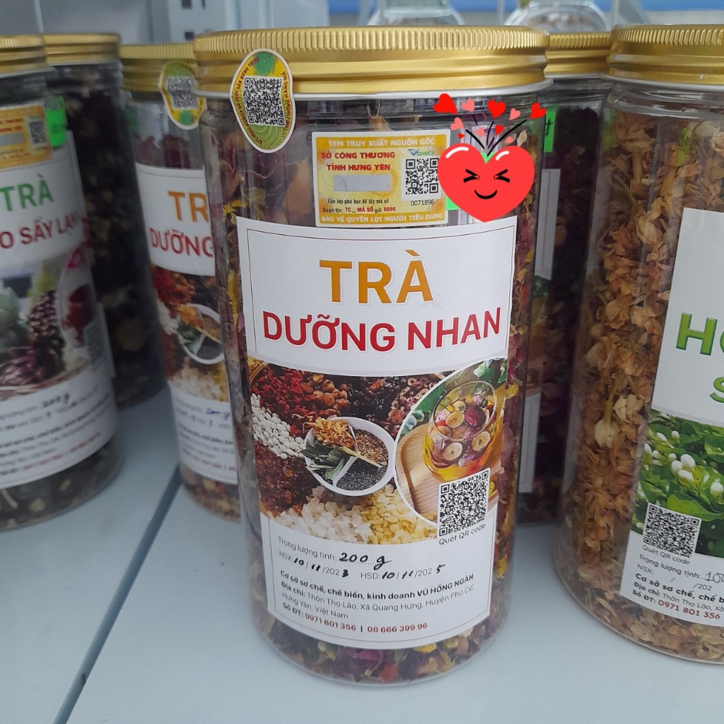 Trà thảo mộc dưỡng nhan chống lão hóa da, xóa quầng thâm, giảm bọng mắt( hộp 200g)