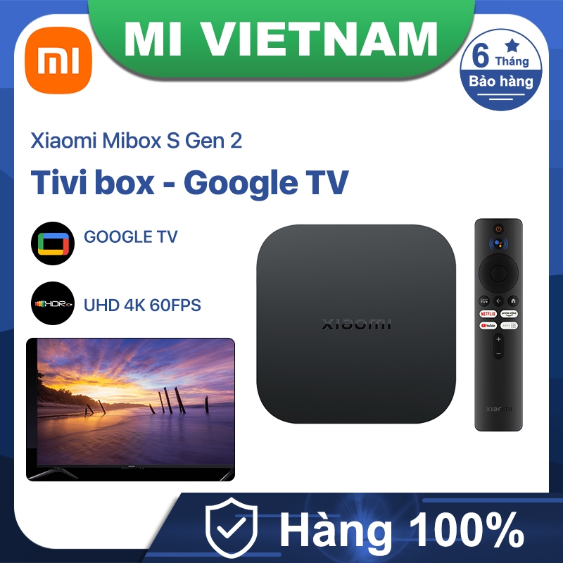 Google TV box Xiaomi Mibox S Gen 2 UHD 4K, 60fps, Bluetooth 5.2