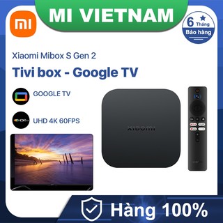 Google TV box Xiaomi Mibox S Gen 2 UHD 4K, 60fps, Bluetooth 5.2