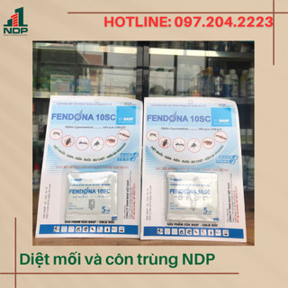 Gói Thuốc diệt muỗi và côn trùng Fendona 10SC 5ml - thuốc diệt côn trùng muỗi, ruồi, kiến, gián, kiến ba khoang,...