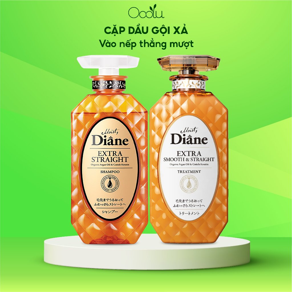 Combo Dầu gội dầu xả Moist Diane Nhật Bản dành cho mọi loại tóc - 450ml