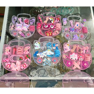 Bộ kẹp tóc dây buộc tóc Kuromi Kunomi Sanrio Cinnamoroll Kitty Bộ kẹp tóc cho bé gái- Diệp Linh
