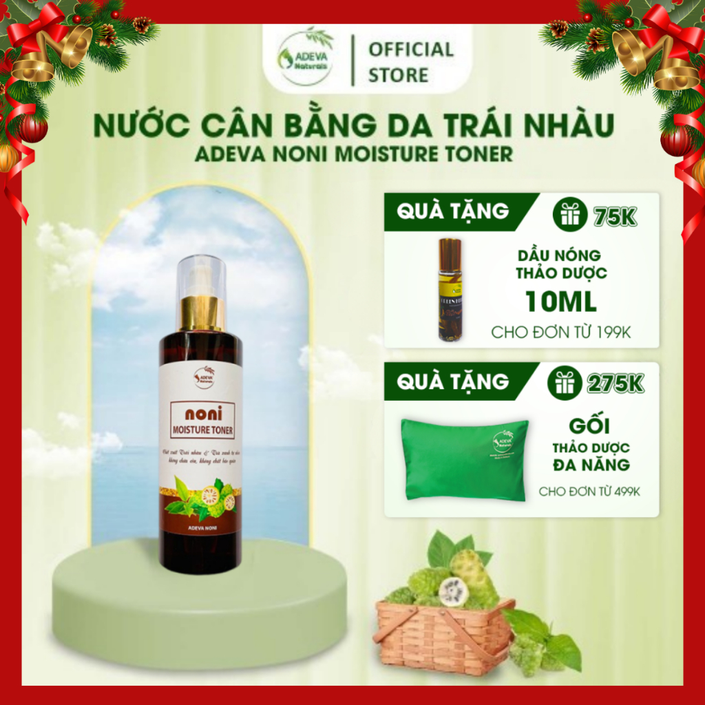 Nước Cân Bằng Da Trà Xanh Noni ADEVA NONI MOISTURE TONER Giúp Cấp Nước, Dưỡng Ẩm Làm Mềm Da 250ML