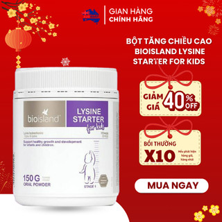 Bột Lysine tăng chiều cao Bioisland Lysine Starter For Kids 150G Tăng chiều cao - Tăng sức đề kháng - AUS Việt Nam